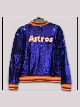 Sequin Astros Bomber Jacket