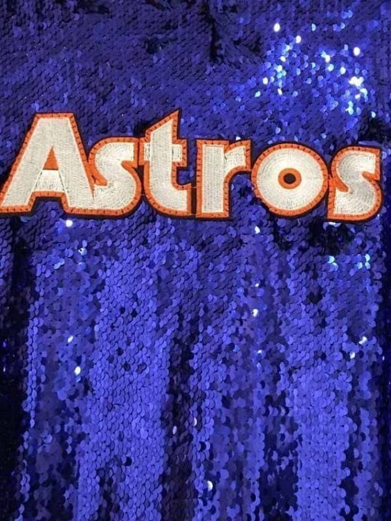 Sequin Astros Bomber Jacket