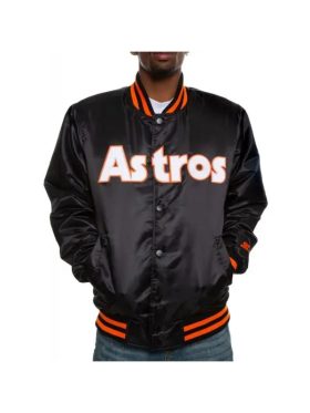 Astros Starter Black Varsity Jacket