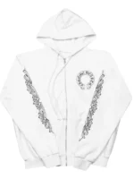Chrome Hearts White Zip Up Hoodie