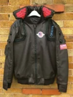 Character V Samurai Jacket front view with a traditional snap-button closure.