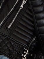 Quilted Leather Motorcycle Jacket