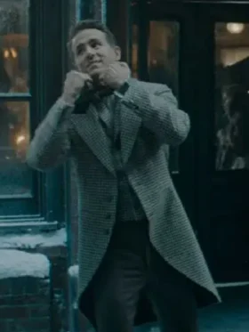Spirited 2022 Ryan Reynolds Check Plaid Coat