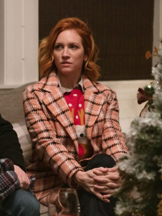Christmas with the Campbells Brittany Snow Plaid Coat