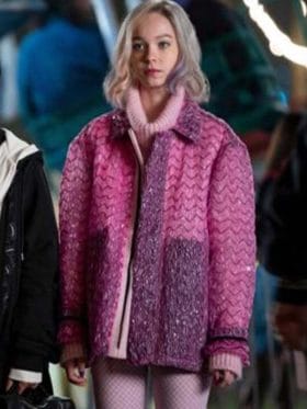 Wednesday 2022 Emma Myers Pink Jacket