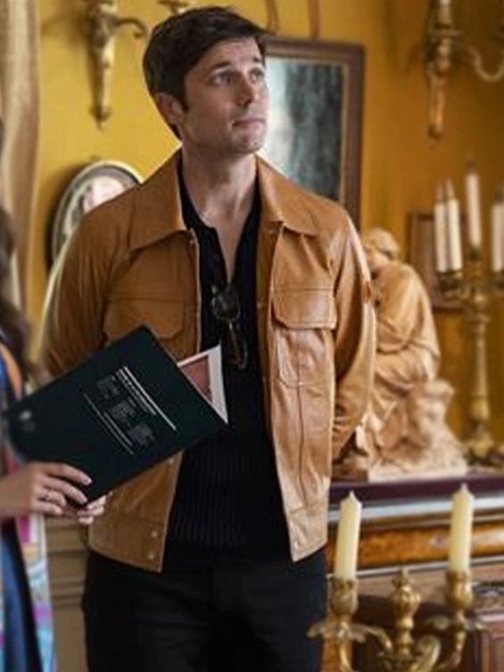 Emily In Paris S03 Lucas Bravo Leather Jacket