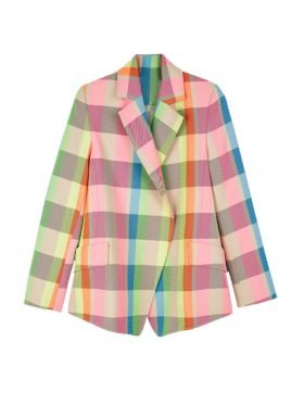 Emily Cooper Neon Check Blazer