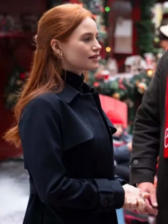 Hotel for the Holidays 2022 Madelaine Petsch Coat