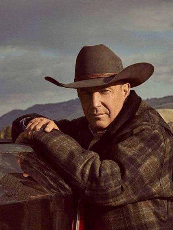 Yellowstone Kevin Costner Plaid Checked Jacket