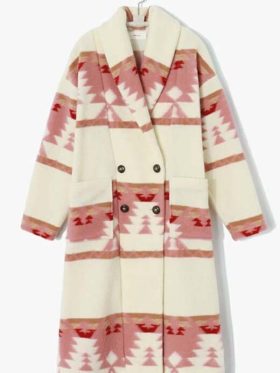 Yellowstone Beth Dutton Pink Printed Coat