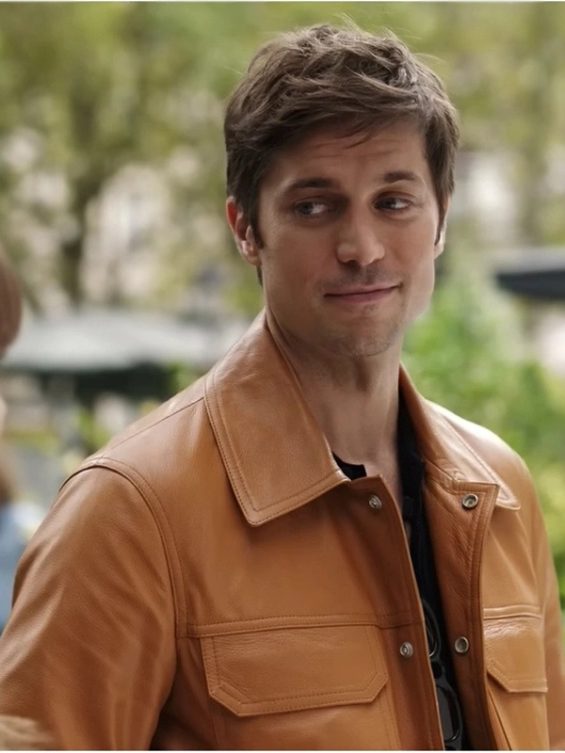 Emily In Paris S03 Lucas Bravo Leather Jacket