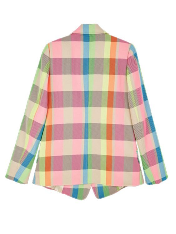 Emily Cooper Neon Check Blazer
