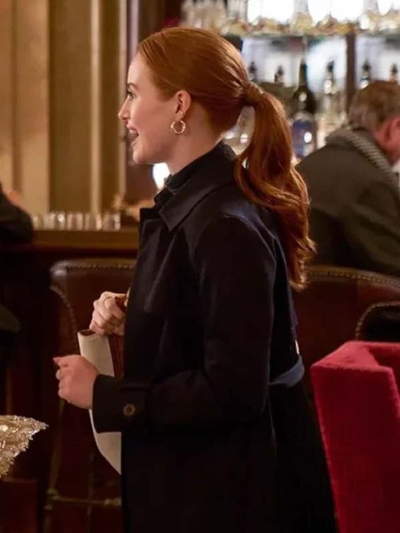 Hotel for the Holidays 2022 Madelaine Petsch Coat