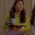 Emily in Paris S03 Mindy Chen Green Cropped Hoodie Image