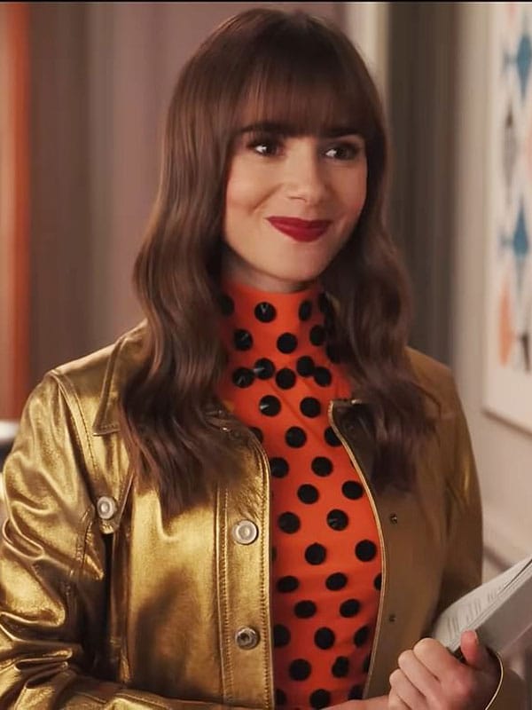Emily In Paris Season 03 Lily Collins Golden Jacket