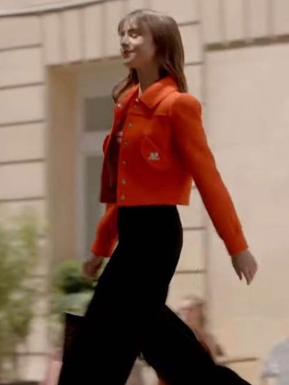 Emily in Paris Season 3 Emily Cooper Orange Jacket