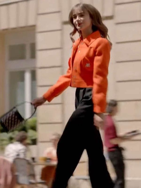 Emily in Paris Season 3 Emily Cooper Orange Jacket
