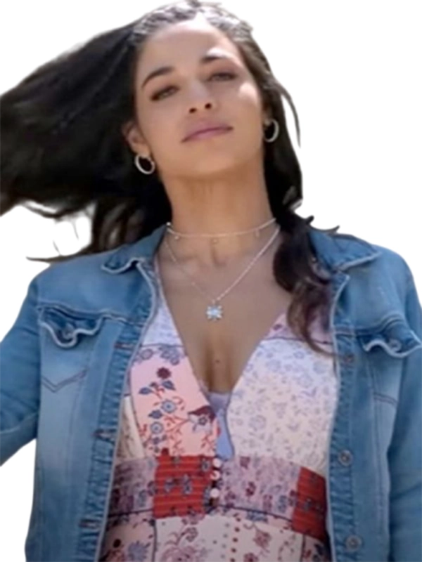 Grettell Valdez Denim Jacket blue casual style from Who’s a Good Boy Grettell Valdez Denim Jacket blue casual style from Who’s a Good Boy