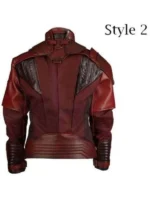 Guardians Star Peter Quill Red and black Leather Jacket