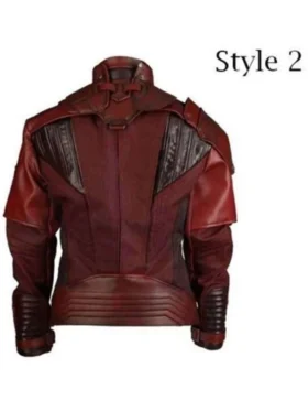 Guardians Star Peter Quill Red and black Leather Jacket