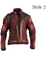 Guardians Star Peter Quill Red and black Leather Jacket