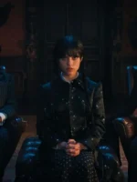 Wednesday 2022 Jenna Ortega Black Coat
