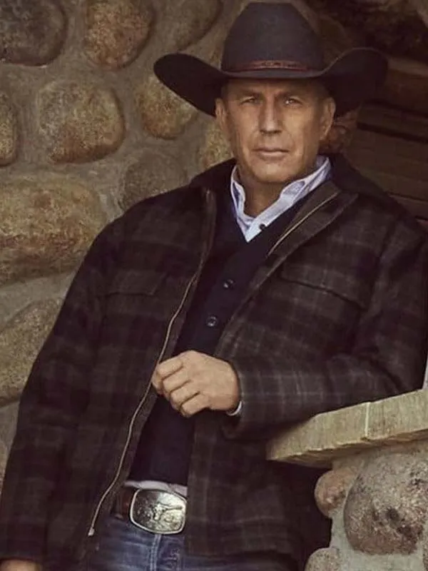 Kevin Costner Plaid Checked Jacket