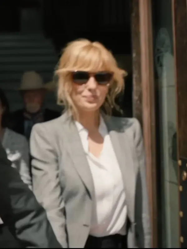 Premium women’s grey blazer like Beth Dutton’s iconic Yellowstone outfit.