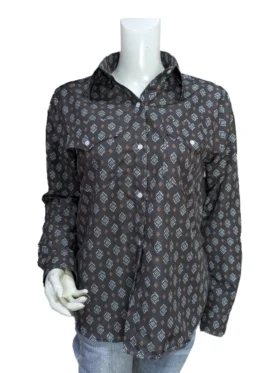 Yellowstone S05 Beth Dutton Black & Green Print Shirt
