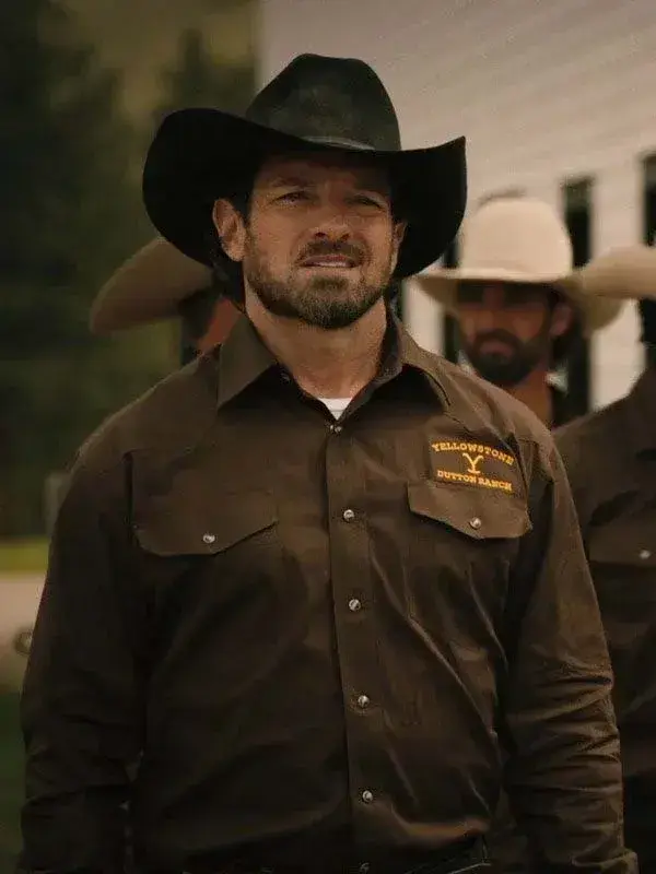 Tv Series Yellowstone S05 Dutton Ranch Brown Shirt