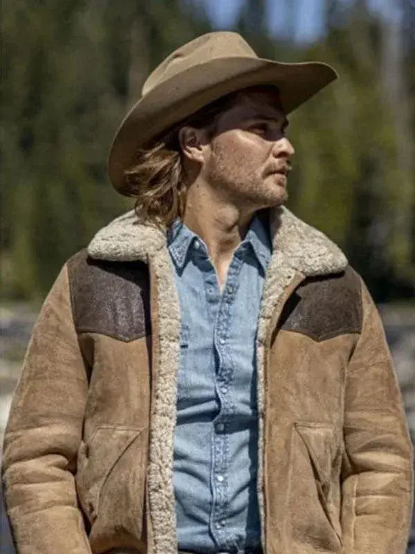Luke Grimes Yellowstone S05 Suede Leather Jacket