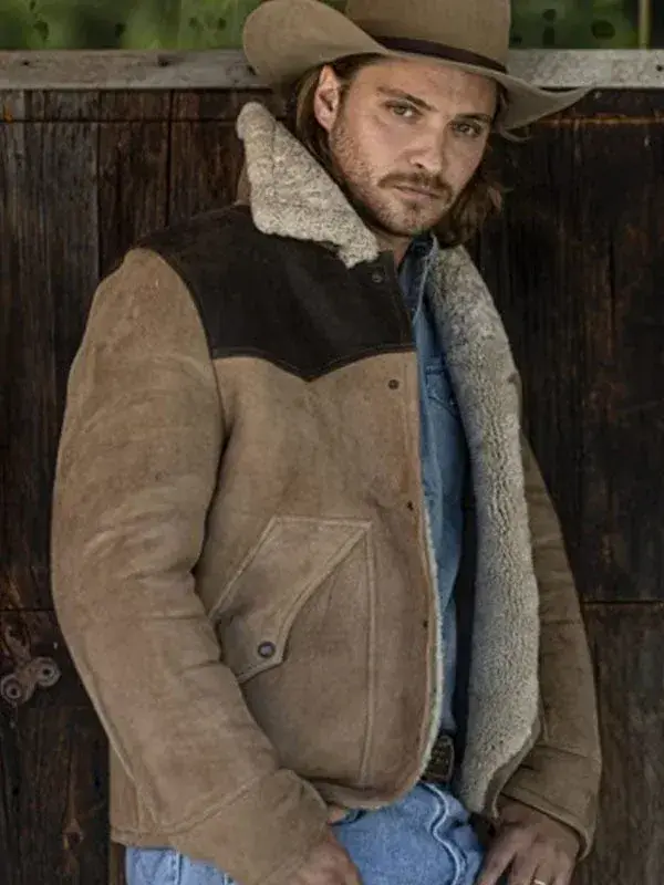 Luke Grimes Yellowstone S05 Suede Leather Jacket