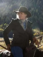 Gretchen Mol Yellowstone Evelyn Dutton Brown Jacket