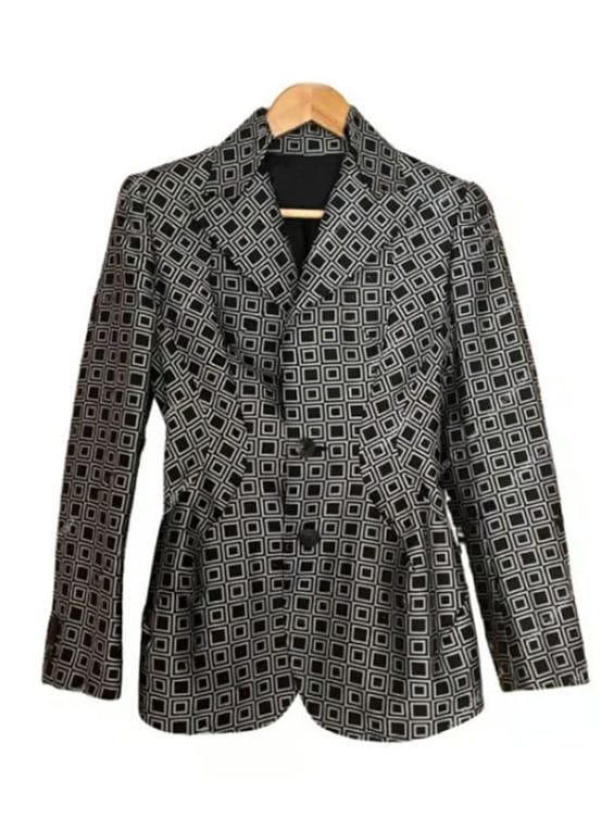 Emily in Paris S03 Lily Collins Grey Check Blazer