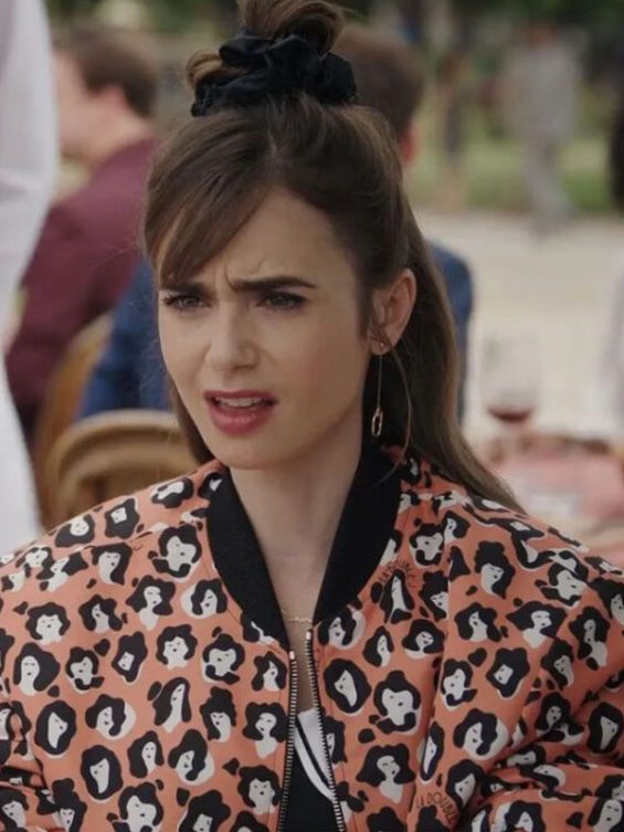 Emily In Paris S03 Lily Collins Bomber Jacket