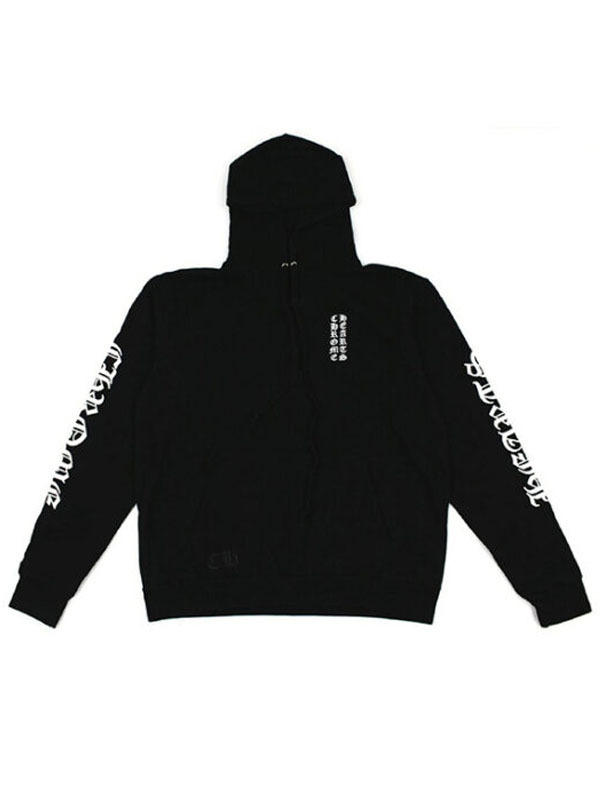 Chrome Hearts Vertical Logo Black Hoodie