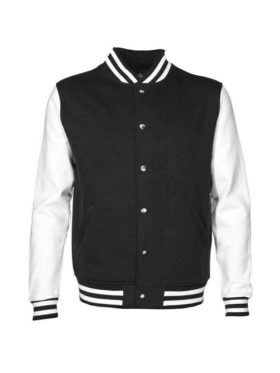 Detroit Black And White Varsity Bomber Jacket