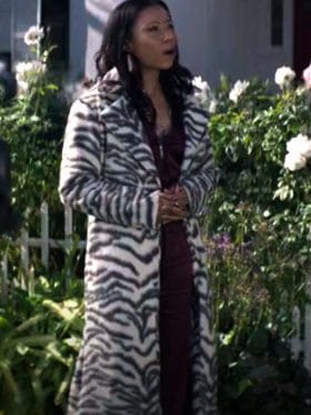 Sherry White Tiger Print Coat