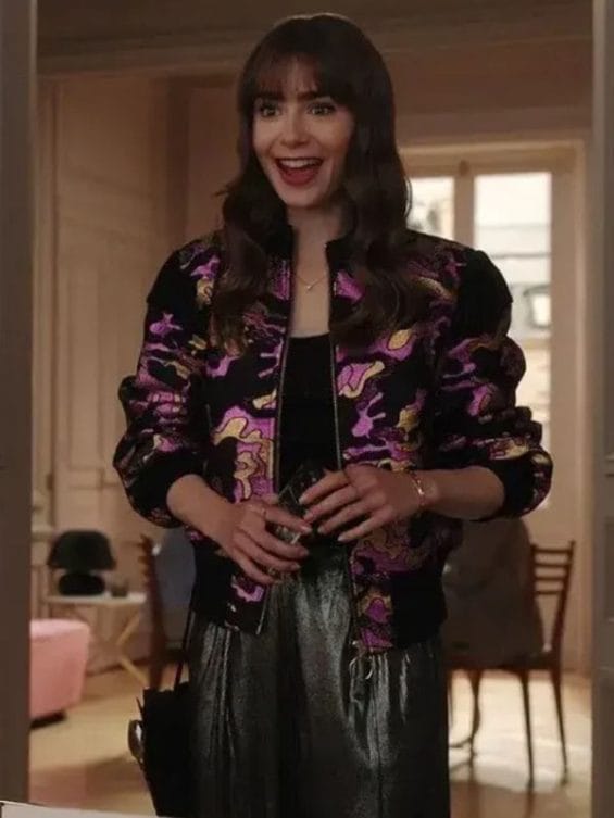 Emily in Paris S03 Purple Bomber Jacket