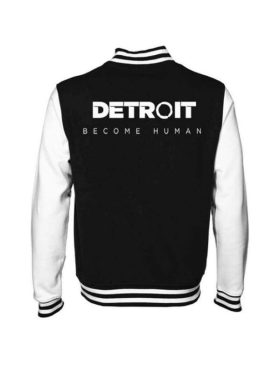 Detroit Black And White Varsity Bomber Jacket