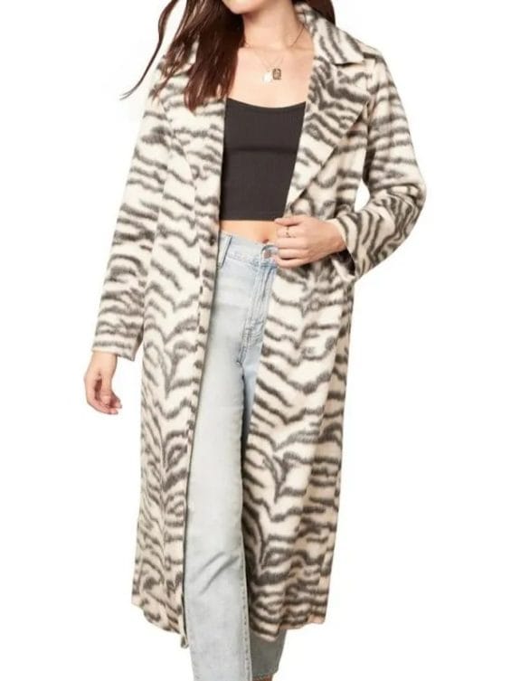 Sherry White Tiger Print Coat