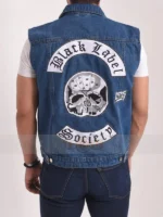 Black Motorcycle Club Blue Denim Vest