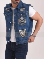Black Motorcycle Club Blue Denim Vest