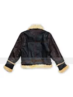 Brown Patch Sheepskin Leather Jacket