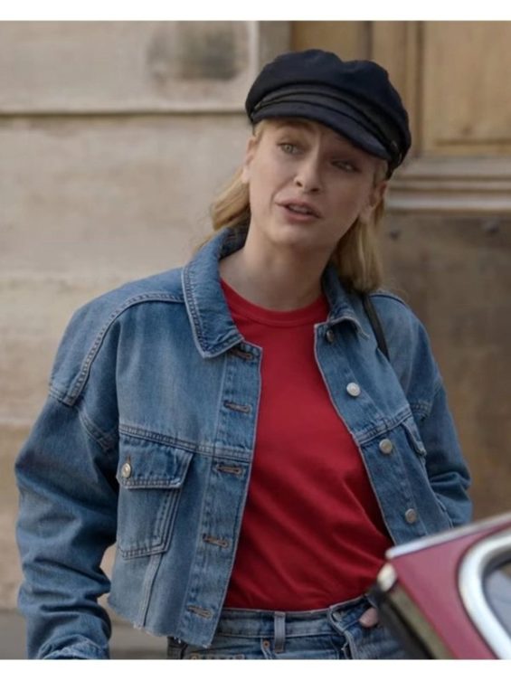 Emily In Paris Camille Razat Blue Denim Jacket