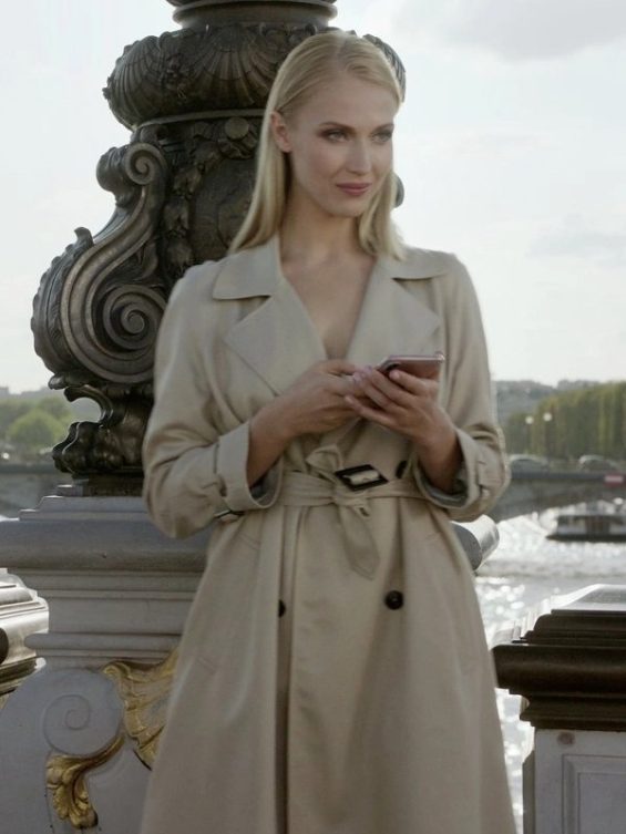 Camille Razat Emily in Paris Cotton Coat