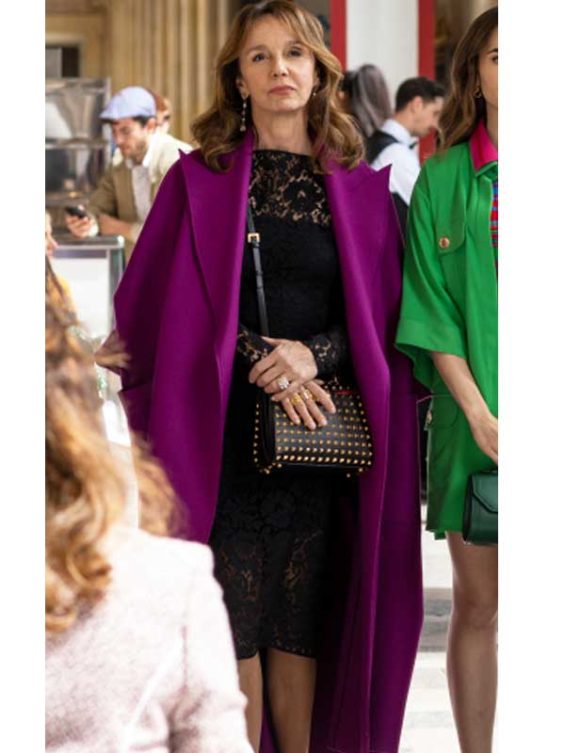 Emily In Paris S02 Philippine Leroy-Beaulieu Purple Coat