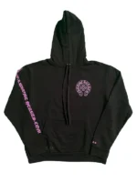 Chrome Hearts Online Exclusive Horse Shoe Pink Hoodie in soft pink color