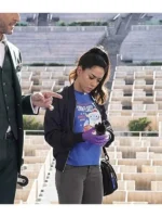 Stylish Ella Lopez Bomber Jacket featuring a classic bomber silhouette and durable fabric