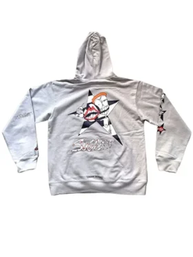 Model wearing the Matty Boy Suggest Hoodie with bold streetwear design